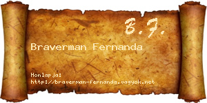 Braverman Fernanda névjegykártya